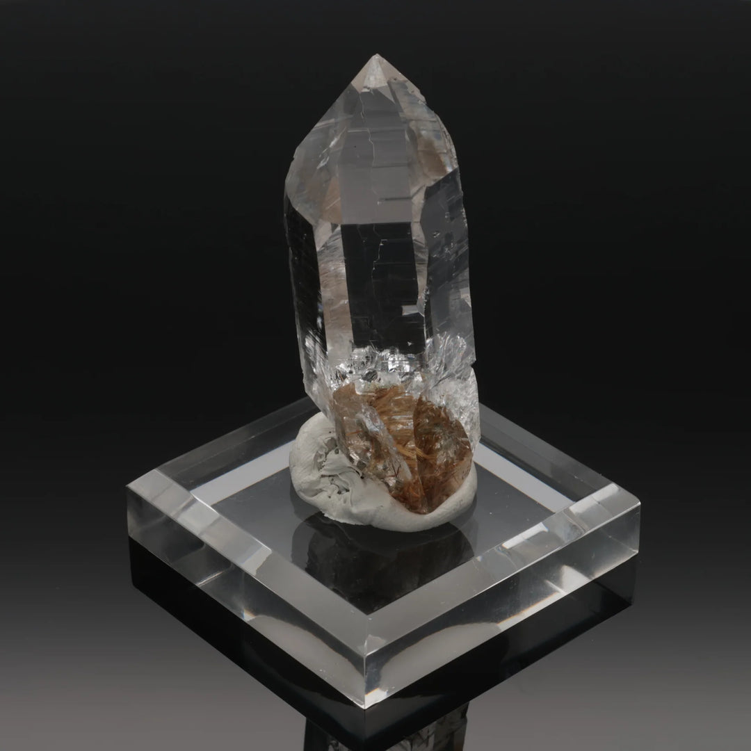 GOLDEN NEEDLE | Rutilated quartz with chlorite from the Himalayas | 46 g