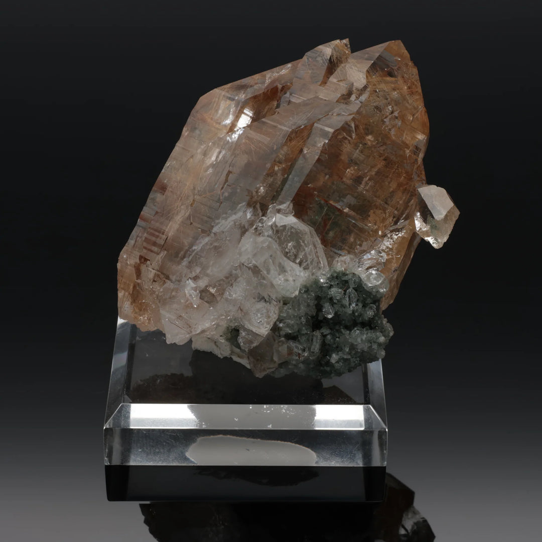 COPPER FLAME | Rutilated quartz with chlorite from the Himalayas | 140 g