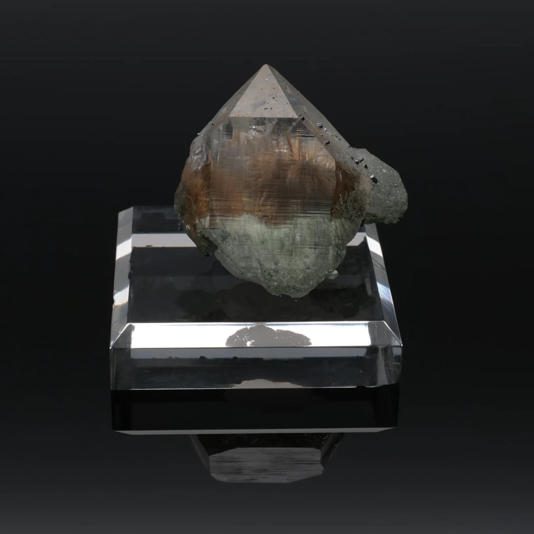 COPPER GHOST | Rutilated quartz with chlorite from the Himalayas | 41 g