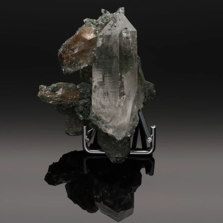 FOREST FIRE | Rutilated quartz with chlorite from the Himalayas | 108 g