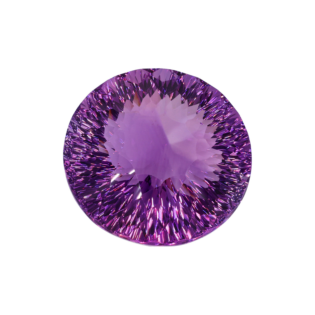 134,47 ct Amethyst Mastercut - Concave Cut "Firework" - GLT Zertifikat