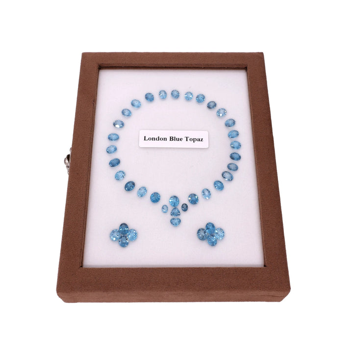 50.75 ct Topaz Set "London Blue " – 39 Gemstones