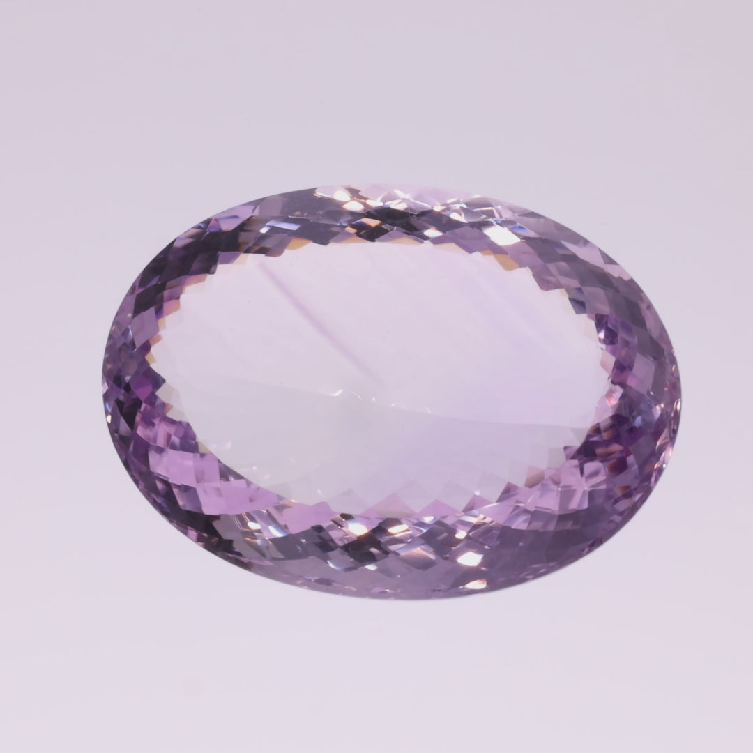 206,46 ct Amethyst „Rose de France“ - Oval Mixed Cut - GBI Zertifikat