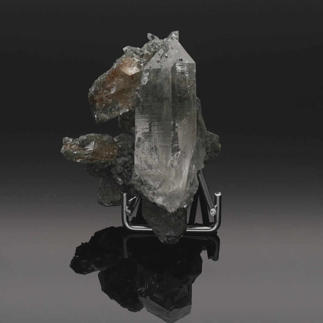 FOREST FIRE | Rutilated quartz with chlorite from the Himalayas | 108 g