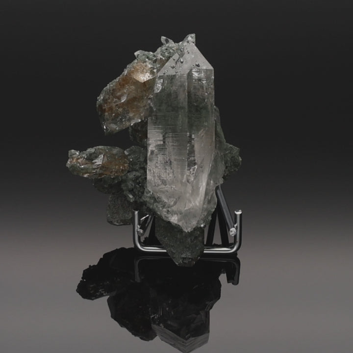 FOREST FIRE | Rutilated quartz with chlorite from the Himalayas | 108 g