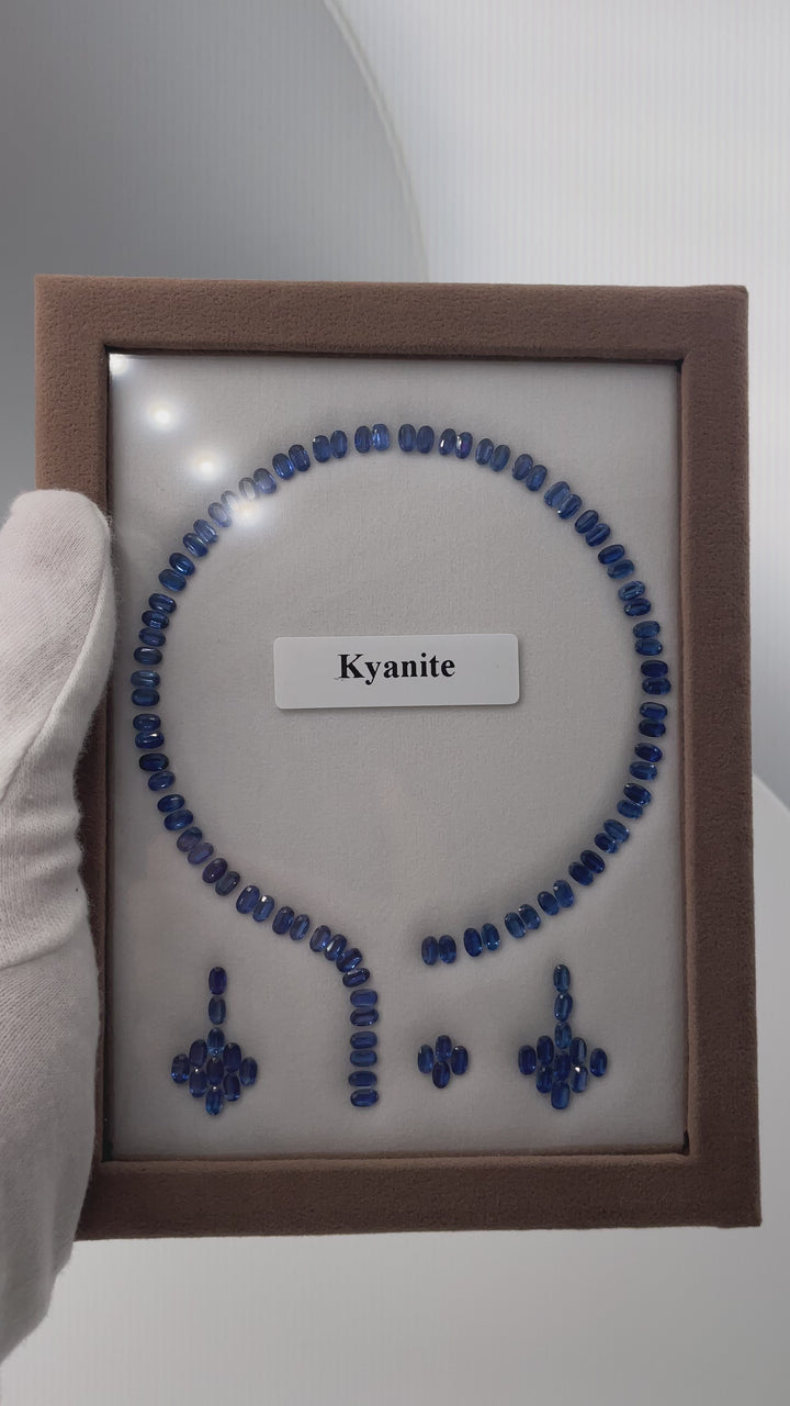 37.01 ct Kyanite Set – 109 Oval Cut Gemstones