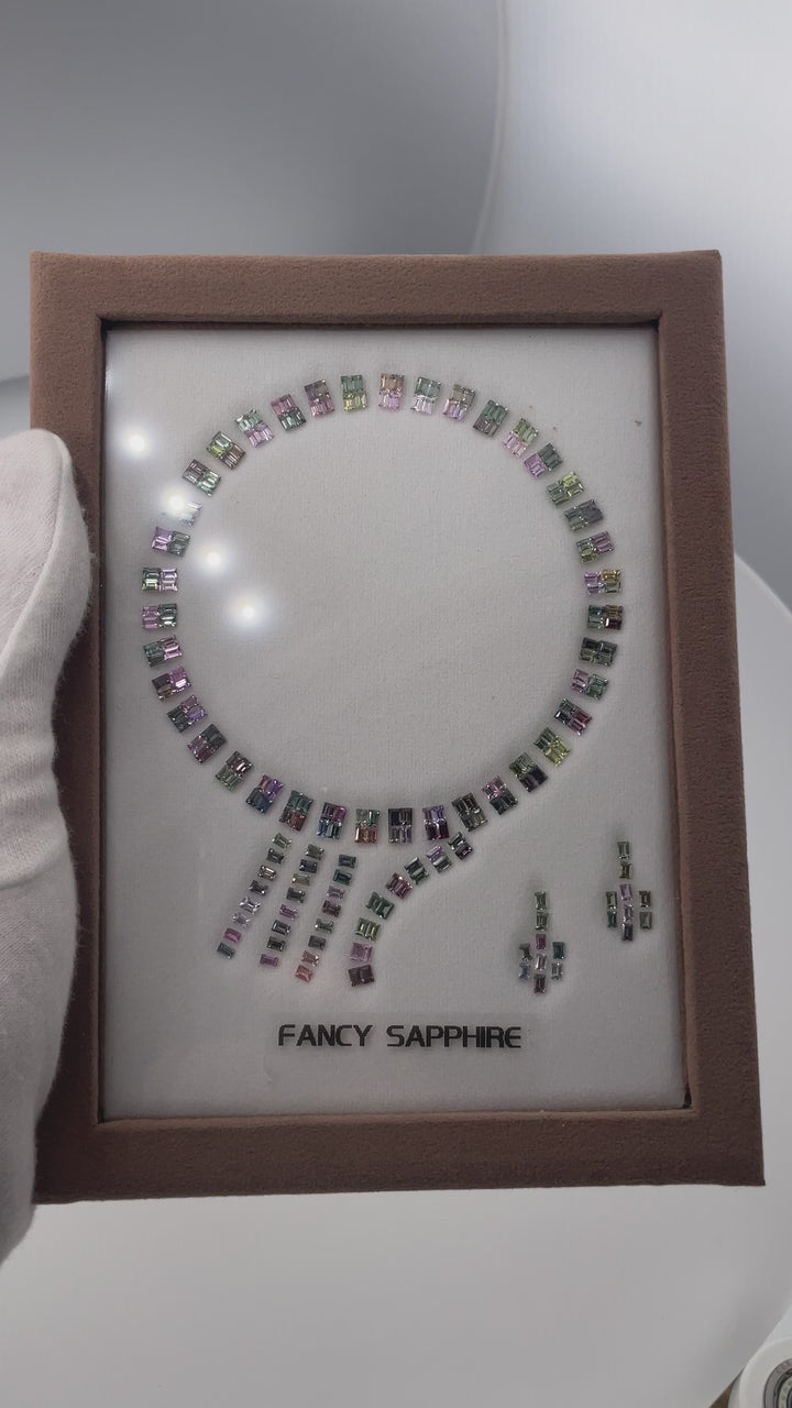 Sapphire Multicolor Baguette Set (25,02 ct)