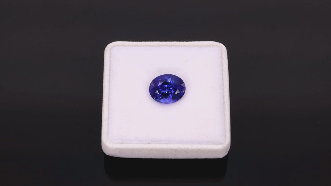 9,52 ct Tanzanite "Blue Ember" - Deep Violetish Blue